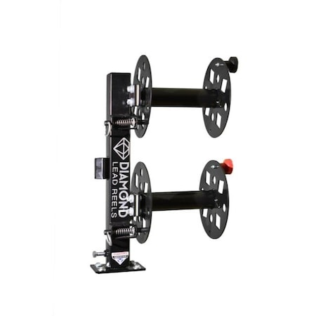 Diamond Lead Reels Welding Lead Reel, HD, 12", Black, Steel, Swivel Base SBD12BLK